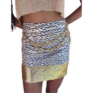 H&M CONSCIOUS COLLECTION Gold Detail Skirt